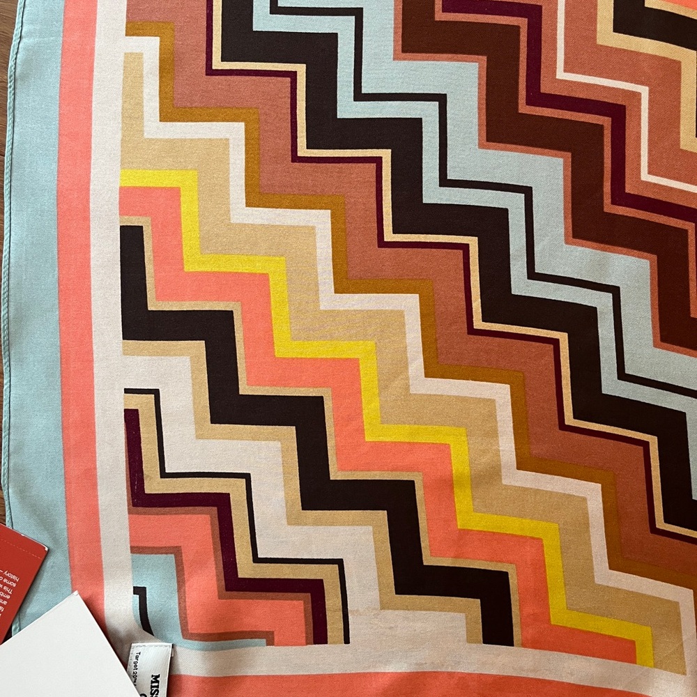 Missoni Silk Scarf Target 20th Anniversary Collection Chevron Zig Zag NEW